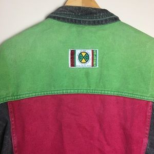 Rare Vintage 90s Cross Colours hip hop denim coat